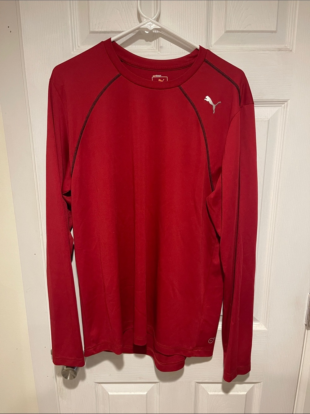 Puma Men’s Long Sleeve Red Athletic Tee